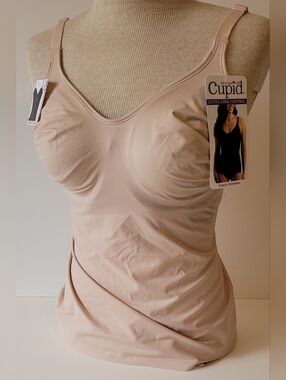 NWT Cupid Extra Firm Control Camisole Shapewear Beige Size 38D